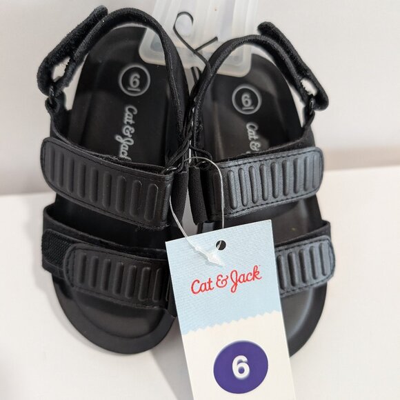 Cat & Jack Other - Cat & Jack Black Boys Sandals size 6